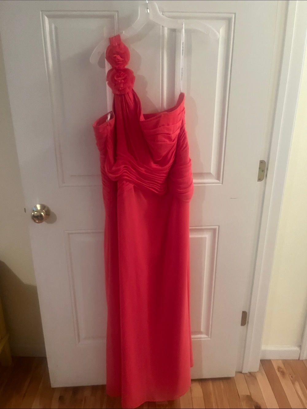 David’s Bridal - One-Shoulder Floral Strap Gown - Gava Color